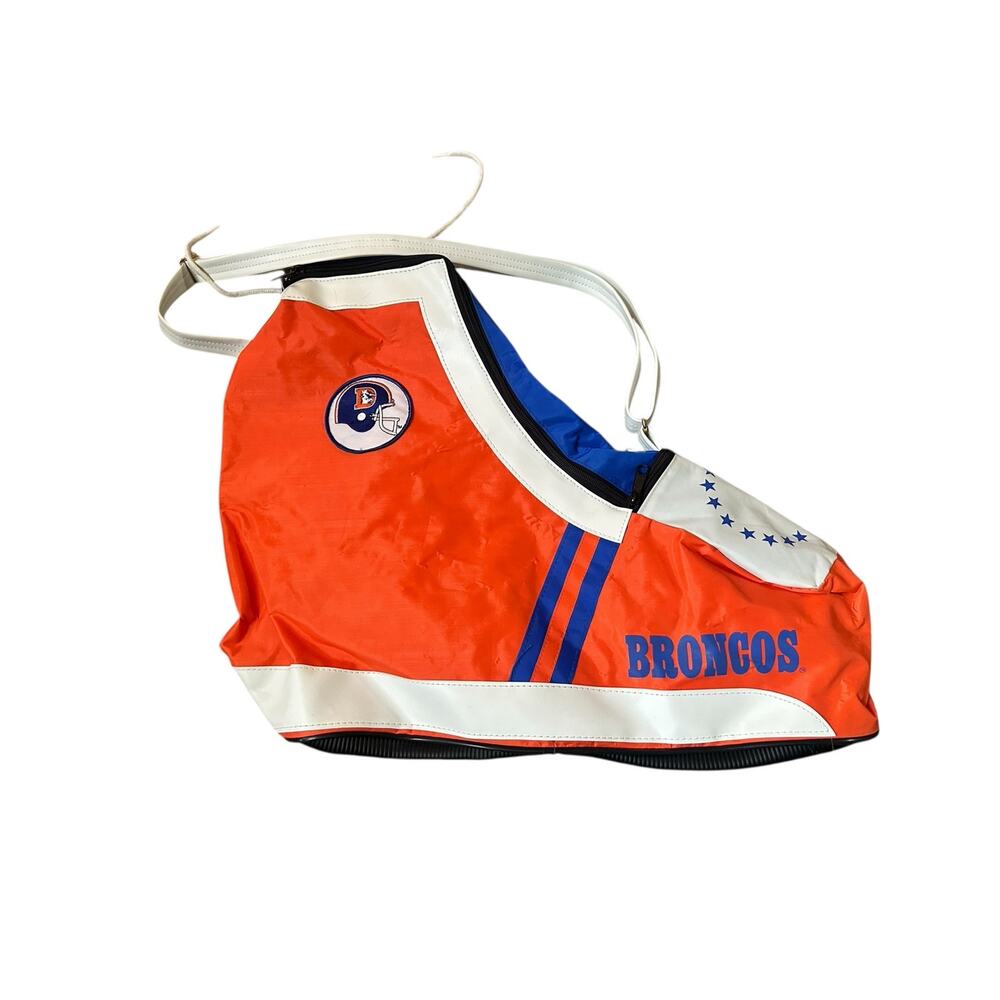 Vintage 80s Denver Broncos Zip Up Boot Bag VTG
